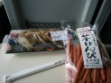 芋けんぴと焼きさば寿司